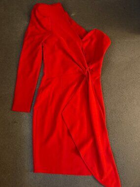 Red One Shoulder Dress- Shein- Small